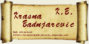 Krasna Badnjarević vizit kartica